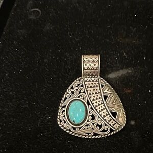 Silver and Turquoise necklace Pendant